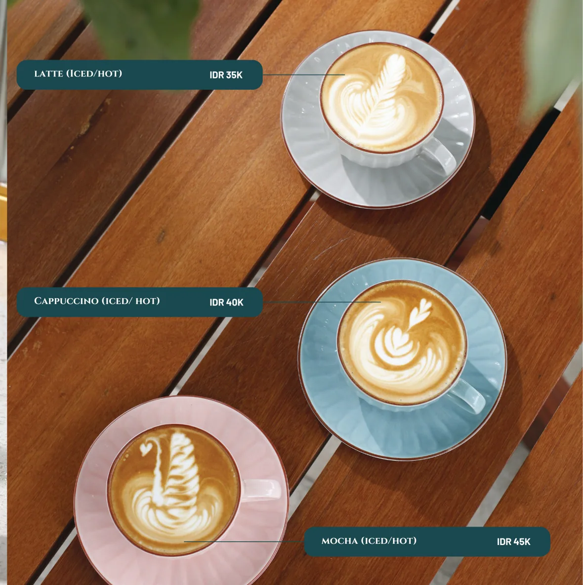 Kopi Dovers dengan latte art