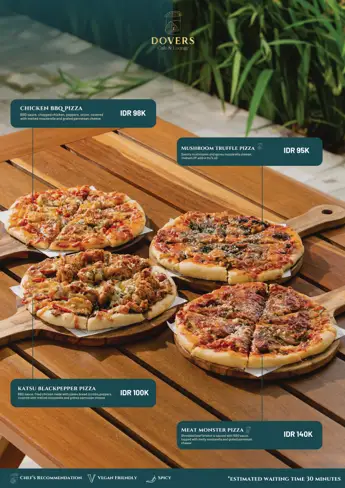 Menu Dovers halaman 10: Pizza