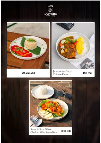 Menu Dovers halaman 20: Rice & Noodles